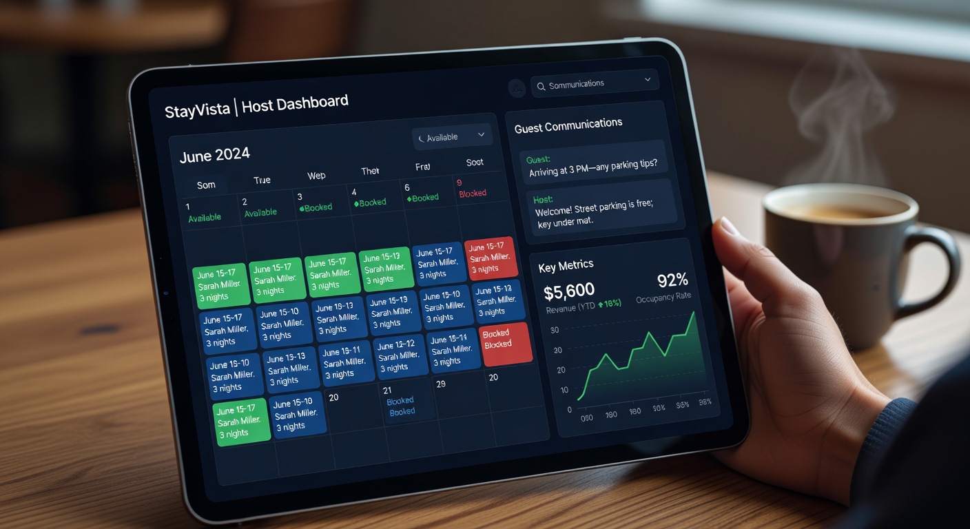 Happy family guests arriving at a beautifully maintained short term rental home in Gainesville Florida at sunset with warm porch lighting and open front door, welcoming atmosphere, ultra-realistic 8K photography